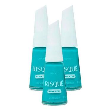 Imagem de Kit 3 Esmalte Risqué Cremoso Nova Cor Oi Sumida 8ml