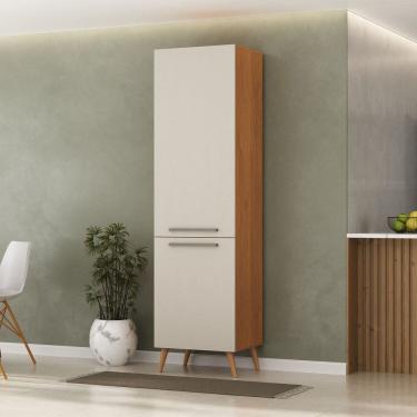 Imagem de Paneleiro Simples 2 Portas 4 Prateleiras Favorita Cinamomo / Areia