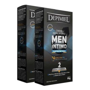 Imagem de Kit Com 2 Cremes Depilatório Men Íntimo 95g - Depimiel