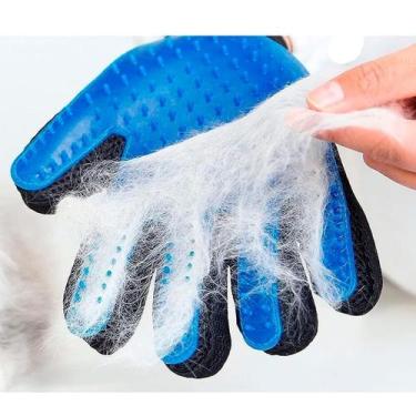Imagem de Luva Escova Tira Remove Pelo Pet Cachorro Gato Animais Cães - BCS