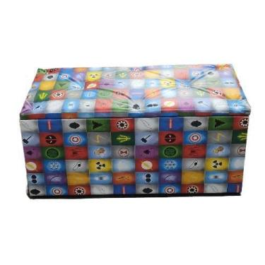 Imagem de Puff Bau Organizador E Decorativo 58x36x43 Ideal para Guardar Brinqued