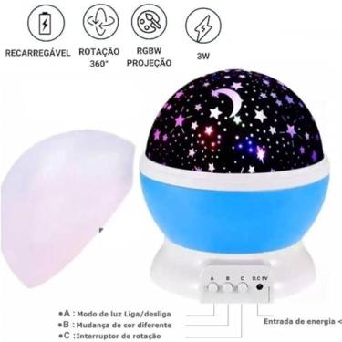 Imagem de Projetor Estrela Giratório Led Galaxy Infantil - LIPPIN