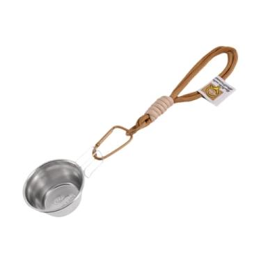 Imagem de UGPLM Copo de acampamento, tigela de isca de pesca, xícara de chá, compacta, leve, com cordão, caixa de comida para peixes, acessórios de pesca para, Cáqui