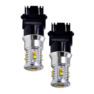 Imagem de 2 peças L3157ALL LED setas para Chevy Silverado 1500 99-13 2600LM 28W âmbar branco | Substitui lâmpada # 3057 3357 3047 3057