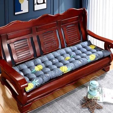 Imagem de Almofada para espreguiçadeira com laços, almofada confortável e durável para cadeira de pátio ao ar livre, jardim, piscina, almofadas de banco longo(Type B,53 * 110cm)