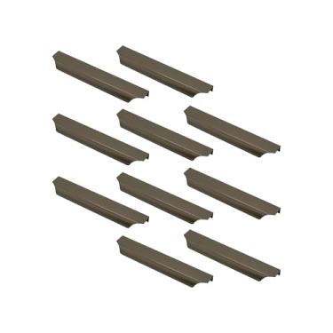 Imagem de Kit Com 10 Puxador Slim Florença Para Móveis Gaveta 128mm (Bronze Fosco)