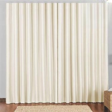 Imagem de Cortina 3 Mts Sala Quarto Escritório Blackout Original para Trilho Suisso - Bege