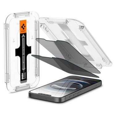 Imagem de Spigen Protetor de tela de vidro temperado [GlasTR EZ FIT - Privacidade] Projetado para iPhone 14 / iPhone 13 Pro/iPhone 13