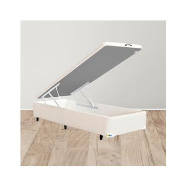 Imagem de Base Box para Colchão King Size MGA Itaflex Universal com Baú e Pistão à Gás, 34x96x203cm - Bege