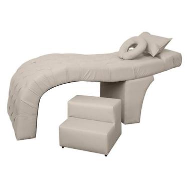 Imagem de Maca Estofada com Escada Para Estética Facial Cílios E Sobrancelhas ma