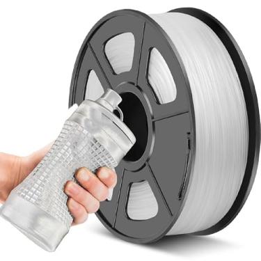 Imagem de JAYO Filamento TPU 1,75 mm transparente 1 kg, filamento flexível macio para impressora 3D 95A, precisão dimensional +/-0,03 mm, carretel de 1 kg para a maioria das impressoras 3D FDM