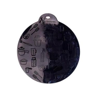 Imagem de Almofada Descanso de Silicone Preta 21,5cm Para Fogão De Indução Magné