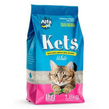 Imagem de Areia Sanitária Higiênica Granulado Kets White 1,8Kg - ALFAPET