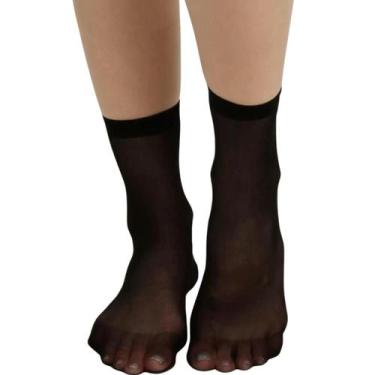 Imagem de Meia feminina soquete trifil fio 20, unico, Preto