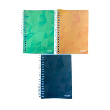 Imagem de Kit 10 un Caderno Espiral Capa Flexível c/ 96 folhas de 1/8