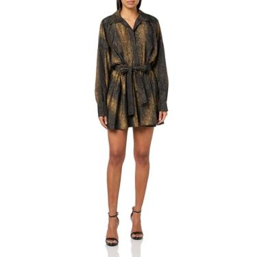 Imagem de Norma Kamali Minivestido feminino superdimensionado Bf Nk Shirt rodado, Python, PP
