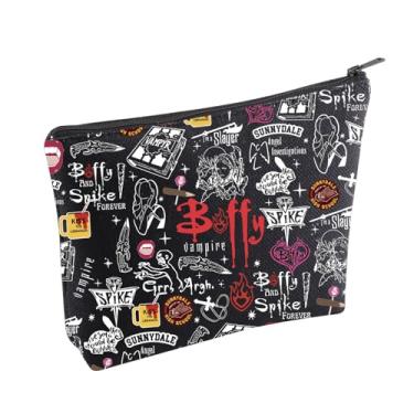 Imagem de KUIYAI Bolsa de ombro inspirada em mercadorias BTVS Buffy, a Caçadora de Vampiros, presente do programa de TV dos anos 90, presente da personagem Buffy Vampire, Buffymupblk