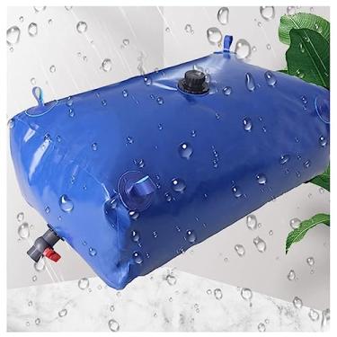 Imagem de Tanque de água de emergência, bolsa de água para acampamento, recipiente extra grande, para água da chuva, dobrável, portátil, bolsa de água macia para caminhões de jardim carrinho de mão (tamanho