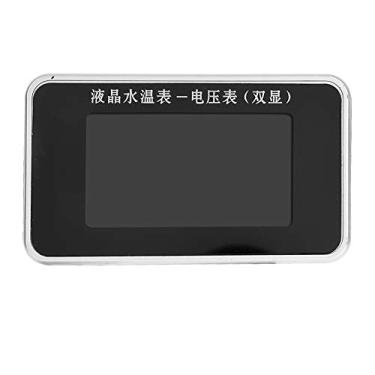 Imagem de 12V 24V Voltímetro de Tela LCD de Carro, Sensor de Termômetro de água de 10 Mm, Adequado para Caminhões de Carros, 9-30 V, -10~120 ° C Faixa de Exibição, Tamanho do Sensor