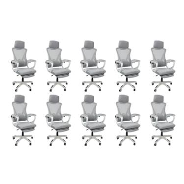 Imagem de Oficial Webshop - Kit 10 Cadeiras de Escritório Presidente Executiva Oficial Supreme Cinza