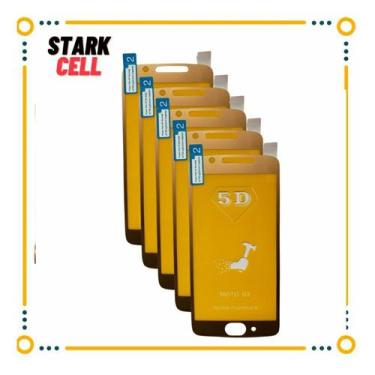 Imagem de Kit Com 5x Películas De Gel Cerâmica 5d 9d Para Moto G5 - NA, Dourado