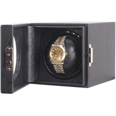 Imagem de WYUYIWH Enrolador automático de relógio, enrolador de relógio, agitador, relógio mecânico, relógio de mesa única, caixa de enrolamento automático, movimento importado, toca-discos Wi
