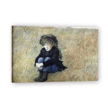 Imagem de LKXGRRSFG Impressão em tela Faraway Andrew Wyeth - Arte de realismo americano, aquarela e pintura de têmpera de ovo para decoração de casa 20 x 30 cm