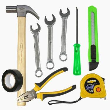 Imagem de Kit Ferramentas 9 Peças Ideal Reparos Chave Fenda, Philips, Combinada,