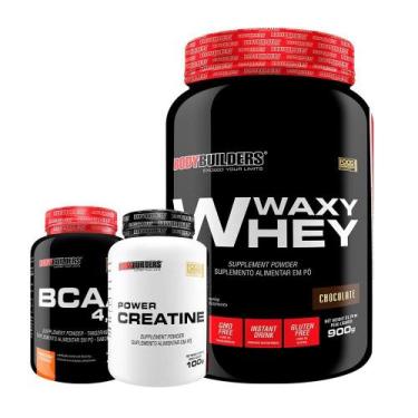 Imagem de Kit Waxy Whey 900G+ Bcaa 4,5 100G+ Power Creatina 100G - Bodybuilders