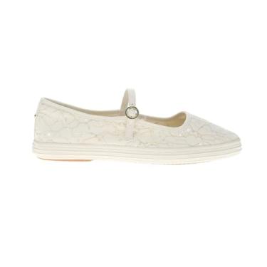 Imagem de Keds Tênis feminino Mary Jane de bico quadrado, Renda floral creme, 40