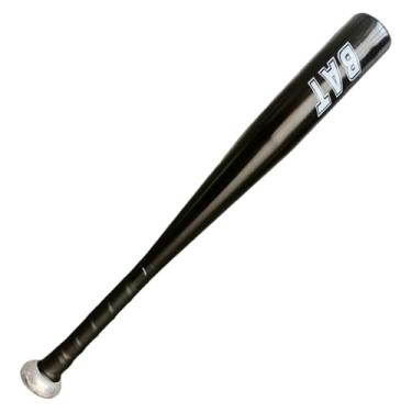 Imagem de Tacos de beisebol de alumínio de 50,8 cm de metal com alça embrulhada equipamento leve de substituição para treinamento, preto