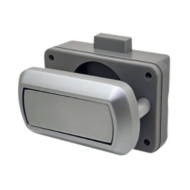 Imagem de NITAGO Fechadura de Porta de Armário de RV, Trava de Botão de Pressão, Substituição Profissional de Fechaduras de Porta de Armário Sem Chave para Motorhome, Cinza