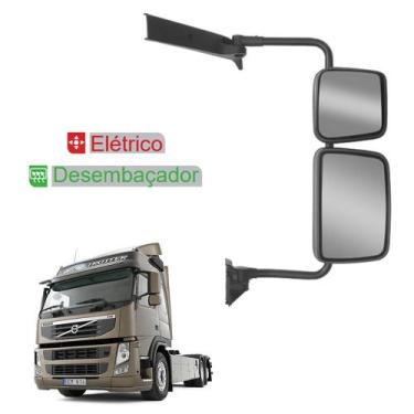 Imagem de Retrovisor c Auxiliar p Volvo VM c Desembaçador Elétrico LD - Fabbof