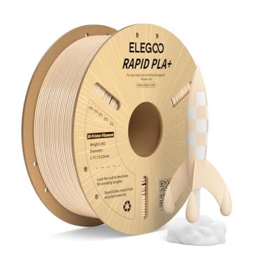 Imagem de ELEGOO Filamento Rapid PLA Plus 1,75mm Bege 1KG, Filamento PLA + para Impressão Alta Velocidade 30-600mm/s, Precisão Dimensional +/- 0,02 mm, Carretel de 1kg (2,2lbs)