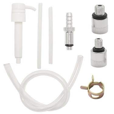 Imagem de Hoypeyfiy Bomba de óleo de engrenagem de unidade inferior com giro de metal de 9,5 mm para garrafas padrão, substituição para motores de popa Mercury Boat 8 mm e adaptadores de 10 mm