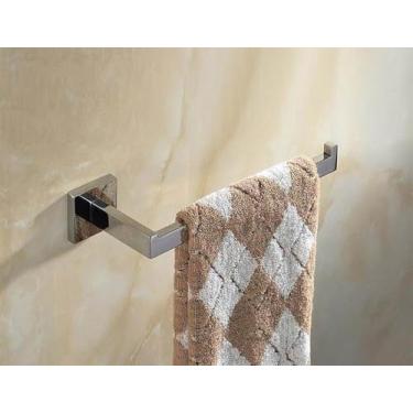 Imagem de Conjunto de ferragens cromadas para banheiro - Toalheiro de aço inoxidável - Suporte para papel higiênico - Acessórios para montagem em parede, porta-toalhas