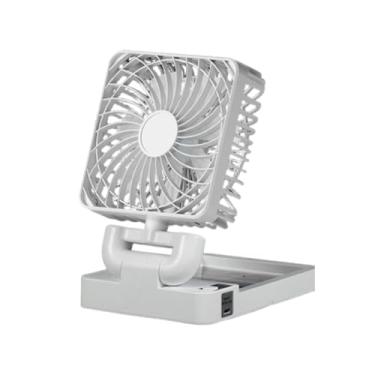 Imagem de Fenteer Ventilador de Refrigeração Automotivo com Cabo USB Elétrico E Alimentado Por Energia Solar, cabeça única branca