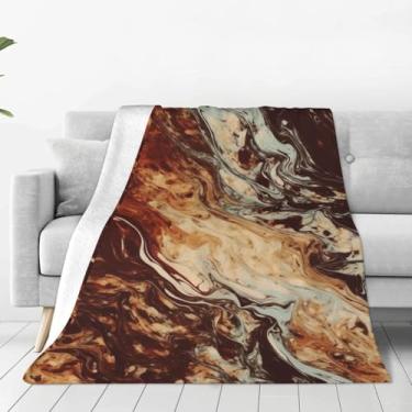 Imagem de Cobertor de microfibra ultramacio cobertor marrom misto de mármore cobertor felpudo de flanela leve para sofá cobertor de pelúcia quente cobertores macios e aconchegantes para sofá-cama sala de estar