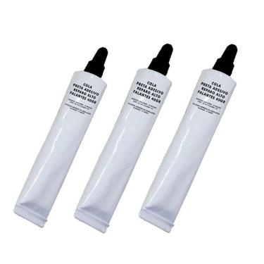Imagem de Kit 3 Cola Preta Adesivo De Reparo Alto Falantes 40Gr