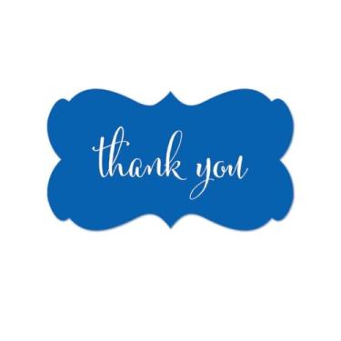 Imagem de Etiquetas de moldura da Andaz Press, Thank You Royal Blue, 1