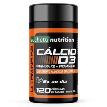 Imagem de Calcio e vitamina d carbonato de calcio Vitamina K2 mk7 120 cápsulas Zuchetti nutrition