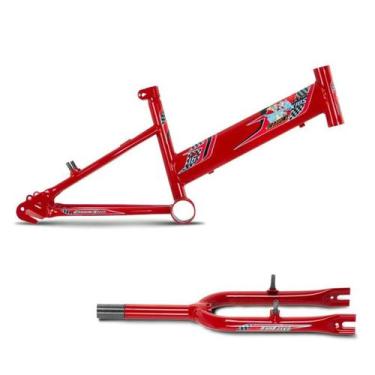 Imagem de Quadro + garfo ultra bikes rebaixado umir16, Vermelho ferrari, Aro 16