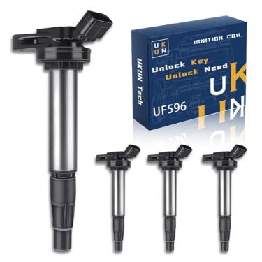 Imagem de 4 PCS UF596 Coils de ignição compatíveis com 1.6 1.8 2.0 2006-2019 COROLLA 2008-2019 RAV 4 III IV 2009-2018 VERSO 2007-2020 YARIS 2008-2016PRIUS compatíveis com Lexus CT NX Replace 90919-02252 GN10341
