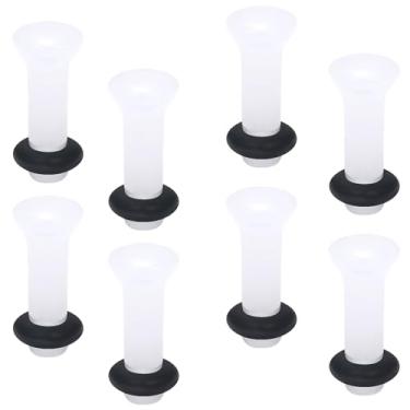 Imagem de Pexveiuu 8G alargadores de opalita transparente acrílico sólido para orelhas kit de alongamento de orelhas calibre 8 alargador plástico único alargador kit elástico expansor de orelha piercing joias