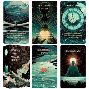 Imagem de Jrskvaro Seeds of Stardust Oracle Deck, Cosmic Oracle Cards for Intuition, 80 Tarot Cards for Divine Guidance and Higher Self Messages