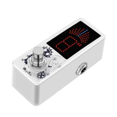 Imagem de IOppWin Afinador cromático LT-910 - Ampla faixa de afinação A0-C8, tela de LED, modo estroboscópico de precisão rápida +/-0,1% de precisão, revestimento de metal durável para violão, baixo, violino
