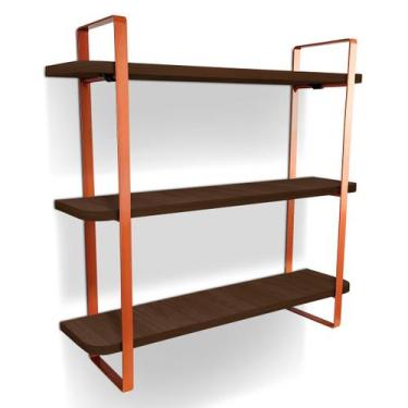 Imagem de Prateleira Tripla Nicho Hone Modelo Industrial Decoração Casa 60x15 Co