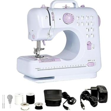 Imagem de Mini Máquina De Costura 12 Pontos Portátil Tomada Pilha Cor:Branco