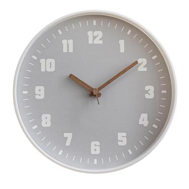 Imagem de Ioensy Relógio de parede decorativo de 30 cm, moderno, decoração para casa, leve, arte, relógio pendurado, decoração para sala de estar, restaurante, Cinza