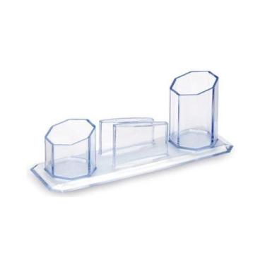 Imagem de Porta lapis+clips+lembrete waleu cristal